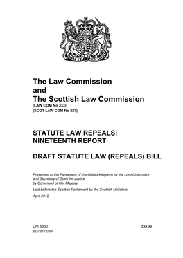 Statute Law Repeals: Nineteenth Report