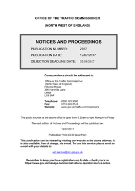 Notices and Proceedings 2767