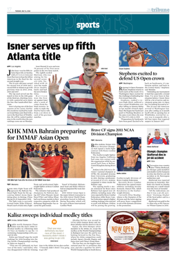 Isner Serves up Fifth Atlanta Title