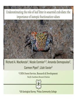 Underestimating the Role of Leaf Litter in Sesarmid Crab Diets: the Importance of Isotopic Fractionation Values