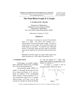 The Point Block Graph of a Graph