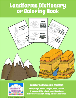 Landforms Dictionary Or Coloring Book