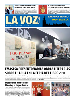 Edición De La Feria Del Libro, EMASESA Organizó Una Serie De Actos En El Recinto De La Plaza Nueva