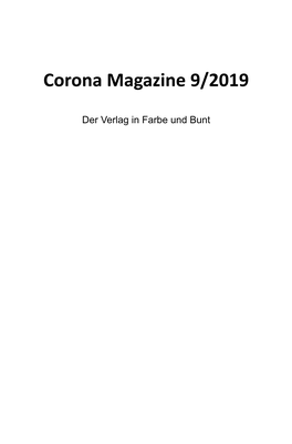 Corona Magazine 9/2019 (PDF)