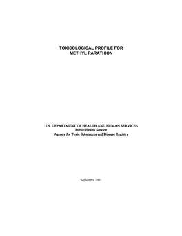 C:\SCANSOUTH\ATSDR\Wpd\Methyl Parathion.Wpd