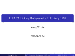 ELF1 7A Linking Background - ELF Study 1999