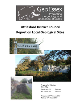 Uttlesford Council Logs Report 2020 (Revised 17-3-20)