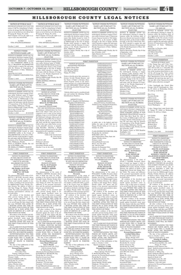 HILLSBOROUGH COUNTY Businessobserverfl.Com 41 HILLSBOROUGH COUNTY LEGAL NOTICES