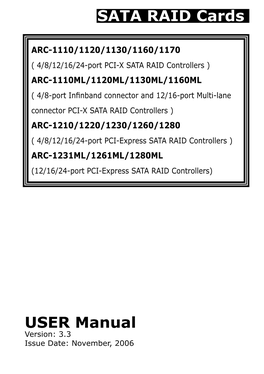 SATA RAID Cards USER Manual