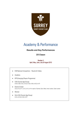 Academy & Performance