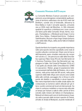 Depliant Dei Sentieri Della Comunità Montana Evançon