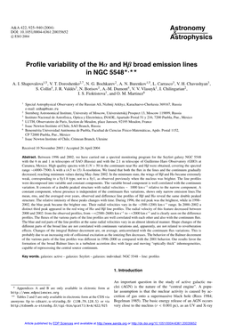 And H$\Mathsf{\Beta}$ Broad Emission Lines in NGC 5548