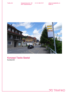 Konzept Taxito Seetal Kurzbericht