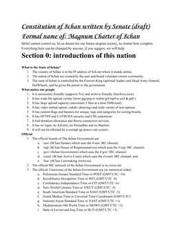 Constitution of 8Chan Written by Senate (Draft) Formal Name Of
