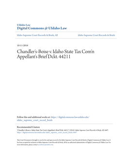 Chandler's-Boise V. Idaho State Tax Com'n Appellant's Brief Dckt. 44211