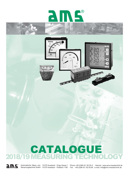 Catalogue 2018/19 Measuring Technology