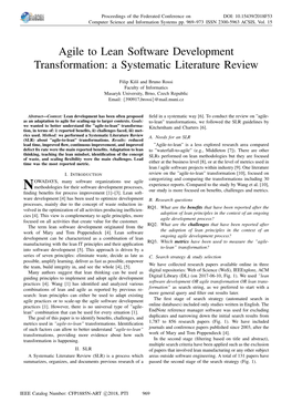Agile to Lean Software Development Transformation: a Systematic Literature Review