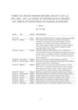 Human Rights Binder 1976-1977 (Jan