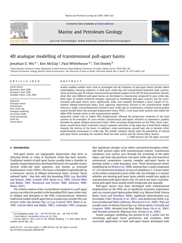 4D Analogue Modelling of Transtensional Pull-Apart Basins