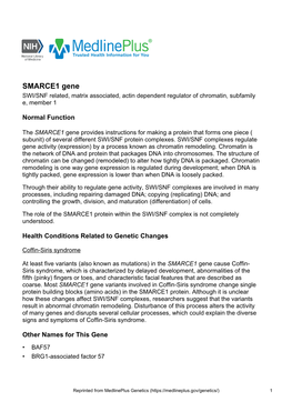 SMARCE1 Gene SWI/SNF Related, Matrix Associated, Actin Dependent Regulator of Chromatin, Subfamily E, Member 1