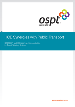 HCE Synergies with Public Transport