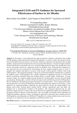 Integrated CLOS and PN Guidance for Increased Effectiveness of Surface to Air Missiles