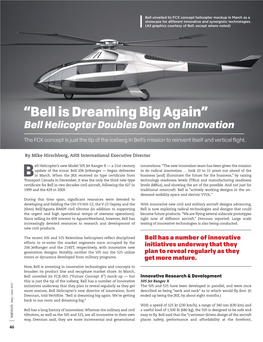 “Bell Is Dreaming Big Again” Bell Helicopter Doubles Down on Innovation