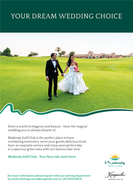 To View the Wedding Packages