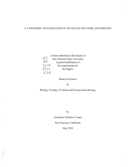 A Taxonomic Investigation of Mycena of Sao Tome and Principe