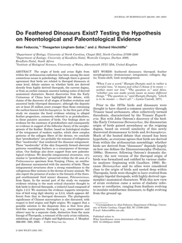 Do Feathered Dinosaurs Exist? Testing the Hypothesis on Neontological and Paleontological Evidence