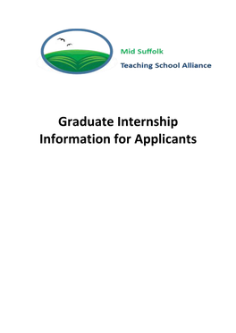 Graduate Internship Information for Applicants