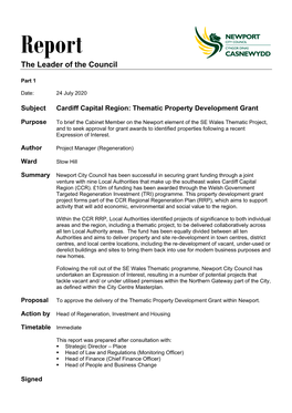 Thematic Property Development Grant PDF 167 KB