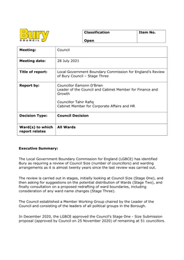 Local Government Boundary Commission for England's Review