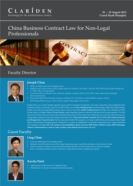 China Business Contract Law for Non-Legal Professionals