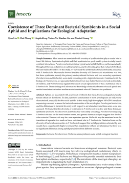 Coexistence of Three Dominant Bacterial Symbionts in a Social Aphid and Implications for Ecological Adaptation