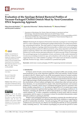 Evaluation of the Spoilage-Related Bacterial Profiles of Vacuum