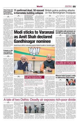 Modi Sticks to Varanasi As Amit Shah Declared Gandhinagar Nominee