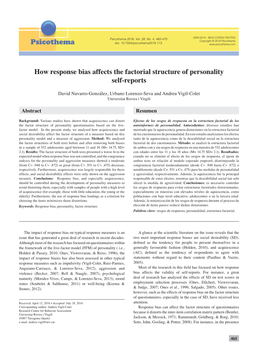 How Response Bias Affects the Factorial Structure of Personality Self-Reports