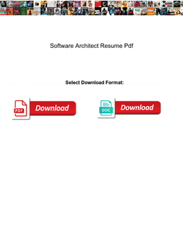 Software Architect Resume Pdf