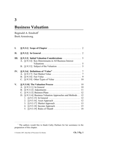 3 Business Valuation