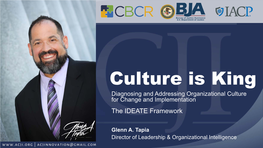 Culture Is King Diagnosing and Addressing Organizational Culture for Change and Implementation the IDEATE Framework