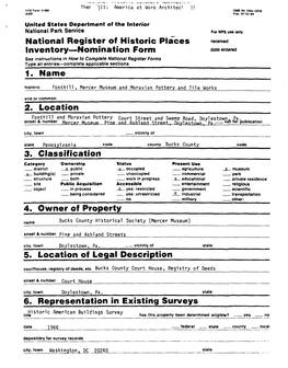 National Register of Historic Places Inventory—Nomination Form 1