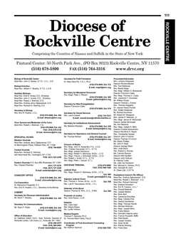 Diocese of Rockville Centre (516) 678-5800, Ext