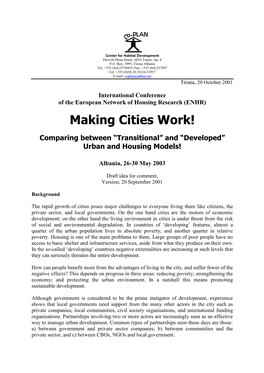Making Cities Work!