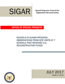 July 2017 Sigar-17-53-Sp