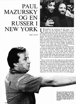 Paul Mazursky Ogen Russer I New York