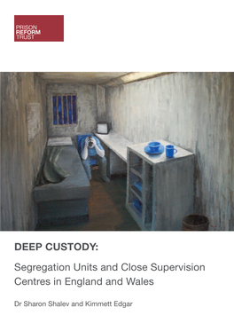 DEEP CUSTODY: Segregation Units and Close Supervision Centres in England and Wales