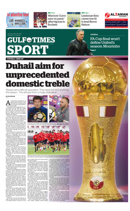 Duhail Aim for Unprecedented Domestic Treble ‘Rayyan Are a Diff Icult Opposition