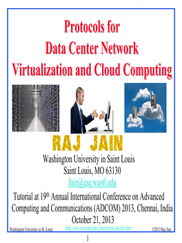 Protocols for Data Center Network Virtualization and Cloud Computing