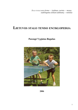 Lietuvos Stalo Teniso Enciklopedija 2006